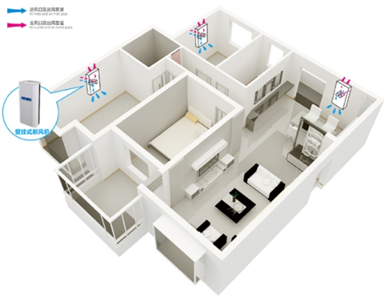 纳新学校新风系统安装方案